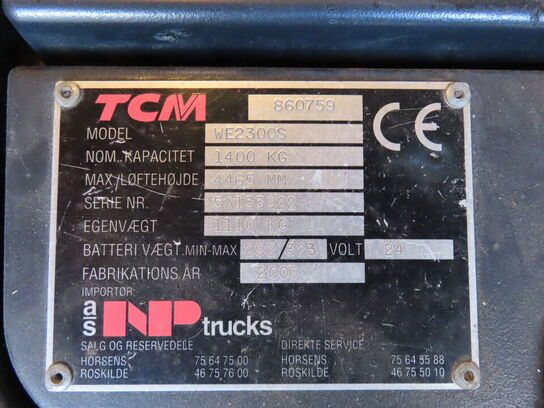 El-stabler, TCM WE230CS