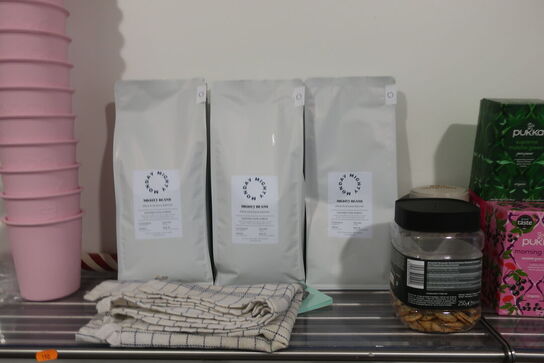 Service, kaffe samt the i køkken
