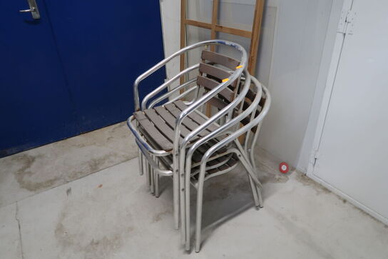 Stige samt 5 stk. have stole