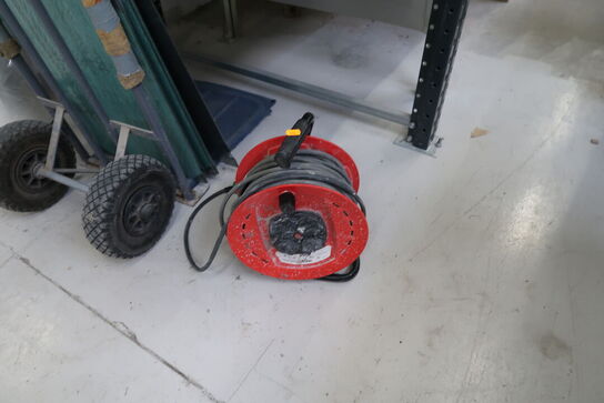 Kabeltromle samt sækkevogn