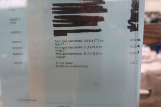 Opbevaringsvogn med div. glas