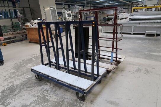 6 stk. opbevaringsvogn med div. Glas