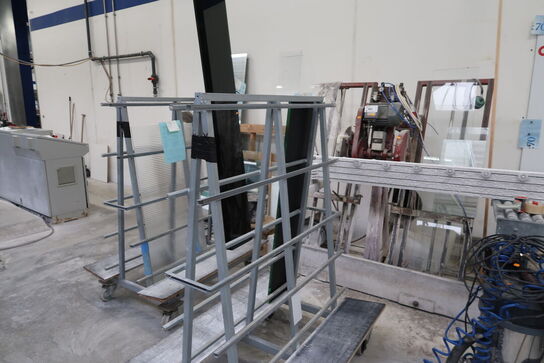 6 stk. opbevaringsvogn med div. Glas