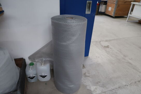 Bobleplast, div. Varelager og reservedele