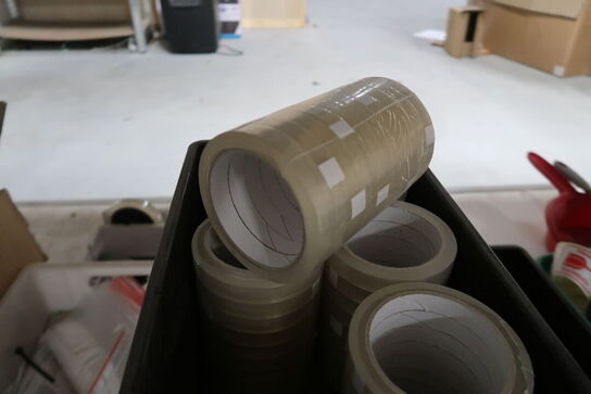 Diverse labels, taperuller m.m. 