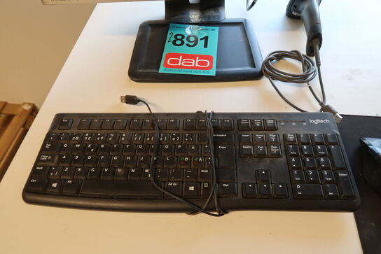 HP Compaq LA2205wg 22" skærm + keyboard, mus, scanner m.m. 