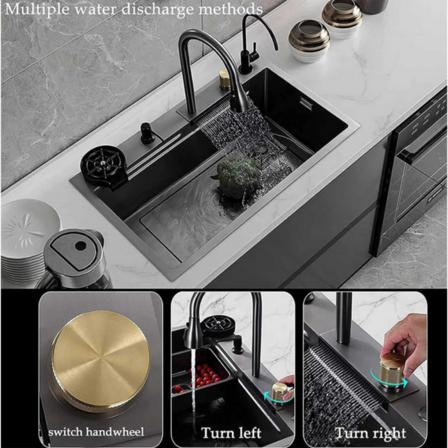 Vask i rustfrit stål multifunktionel