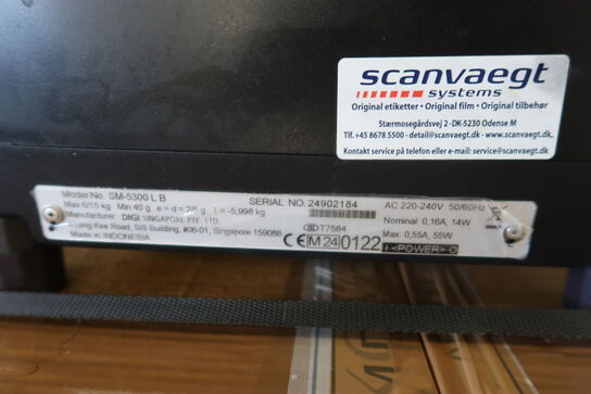 Butiksvægt DIGI SM-5300LB m. etiketprinter