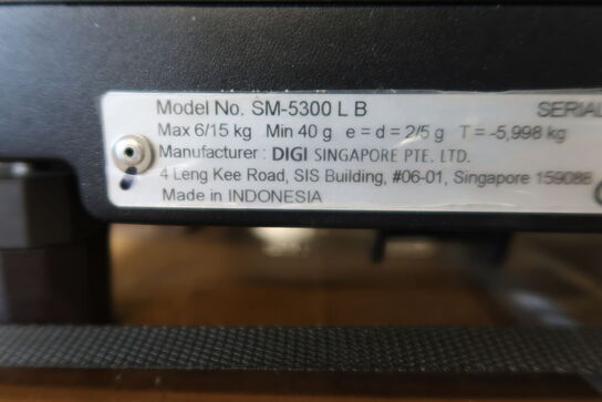 Butiksvægt DIGI SM-5300LB m. etiketprinter