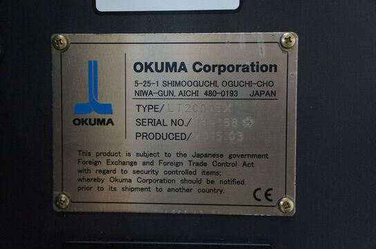 CNC Drejebænk OKUMA LT2000 EX