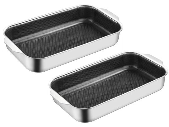 2 stk. Hybrid nonstick bradepande/roaster.