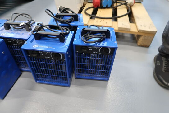 3 stk. varmeblæsere BLUE ELECTRIC