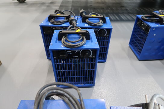 3 stk. varmeblæsere BLUE ELECTRIC