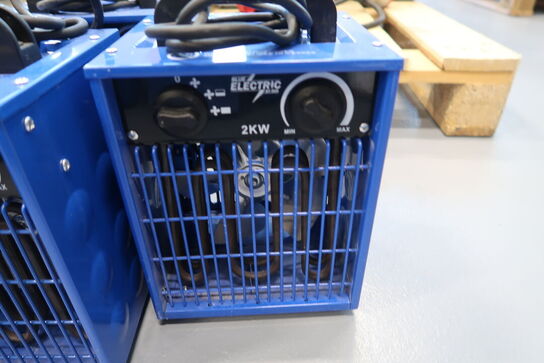 3 stk. varmeblæsere BLUE ELECTRIC
