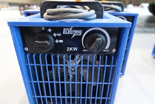 3 stk. varmeblæsere BLUE ELECTRIC