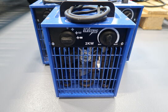 3 stk. varmeblæsere BLUE ELECTRIC