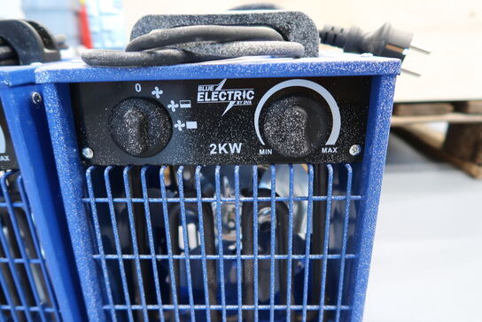 3 stk. varmeblæsere BLUE ELECTRIC