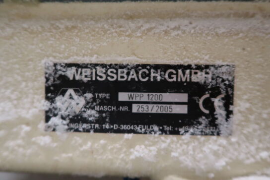 Weissbach WPP 1200 Parafin-køletromle m. opsprøjt oggranulatproduktion