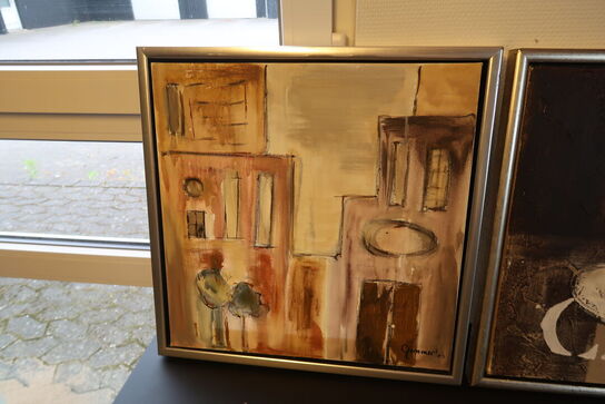 2 stk. Billeder - 44x44 cm 