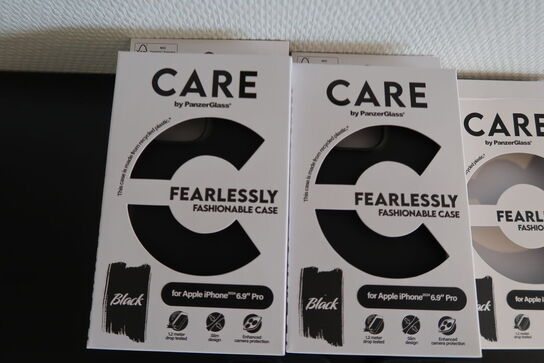 8 stk. PanzerGlass CARE iPhone 16 Pro Max Fashion cover (sort)