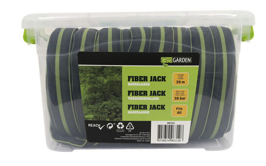 Haveslange Fiber Jack m/2 koblinger 30 meter - Garden