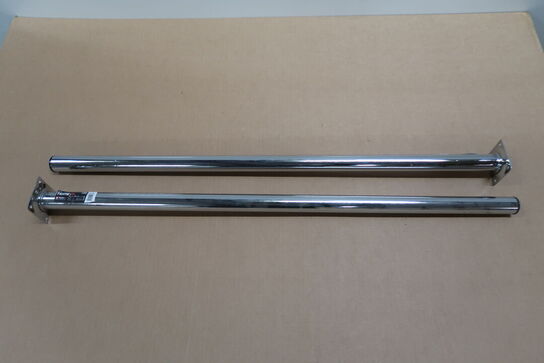 4 stk. Rund bordben Ø30 mm x 80 cm krom