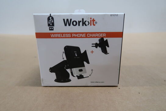 Work>it Smartphoneholder med trådløs opladning