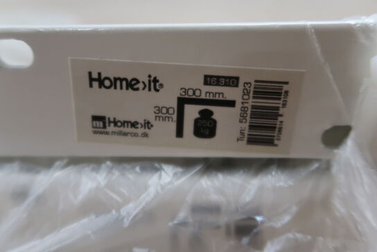 2 stk. Home>it Bordbæring T-Profil i hvid 300x300 mm