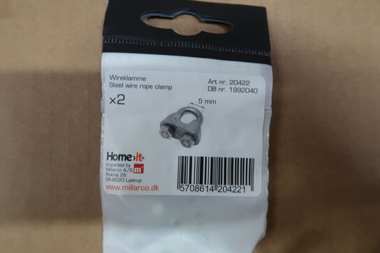 8 pk. Wireklamme - 5 mm. - 2 stk. 