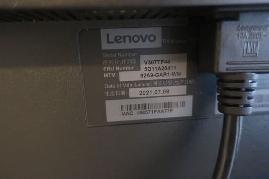 2 skærme LENOVO RE27HLCWUE / headset JABRA