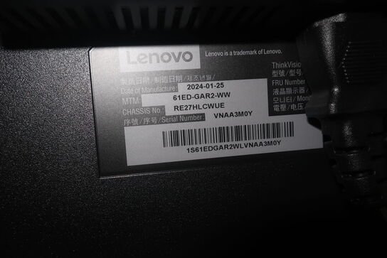 2 skærme LENOVO RE27HLCWUE / headset JABRA