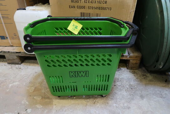 17 stk. Indkøbsvogn med hjul 