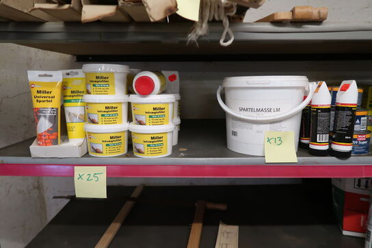 4 fag med spraymaling & diverse maler produkter 