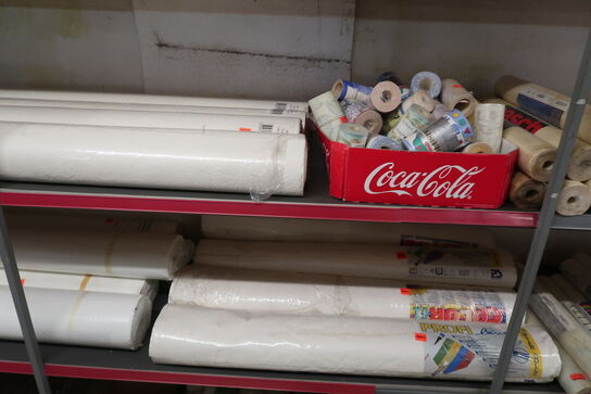 Kæmpe parti tapet, filt, vævklæber m.m. 