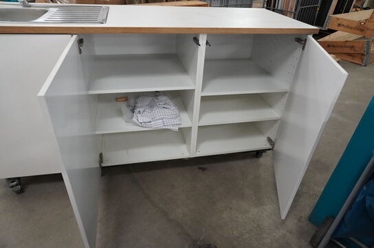 Køkken-ø på hjul 186x63xH98cm