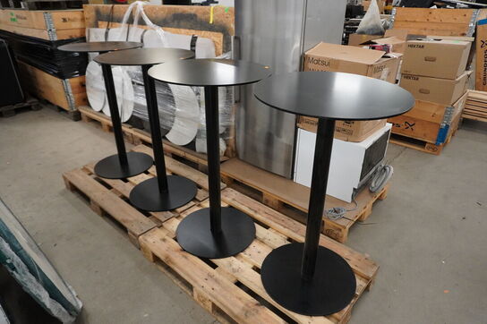 4 stk. Ståborde i stål Ø=60 cm