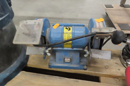 Bænksliber SCANTOOL, overfræser samt 2 stk. skruestik 