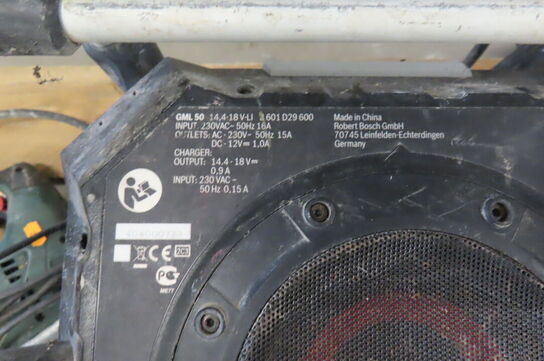 2 stk. Elværktøj samt arbejdsradio BOSCH