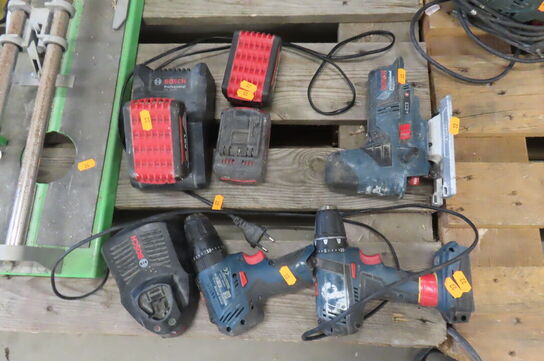 3 stk. Akku-værktøj  BOSCH