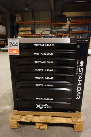 Værktøjsvogn, Stahlbär, 7 skuffer inkl. Værktøj 