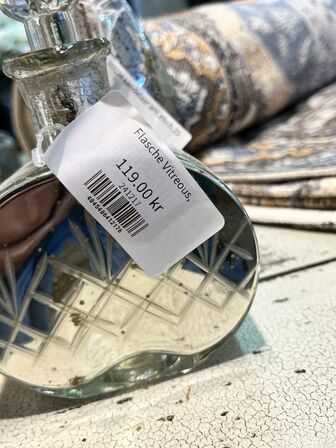 2 stk. Lysestager inkl. Glasvaser m. Låg