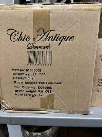 Parti m. Glas, vaser mm. CHIC ANTIQUE