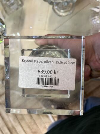 2 stk. Lysestager i krystal