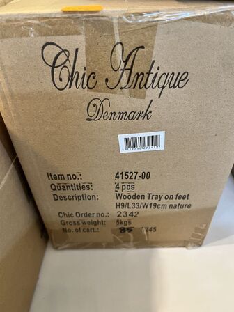 4 stk. Bakker på fod CHIC ANTIQUE