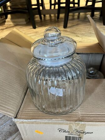 5 stk. Glasbeholder m. Låg CHIC ANTIQUE