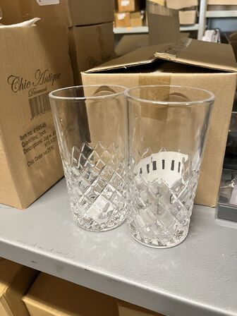 Parti m. Glas, vaser mm. CHIC ANTIQUE