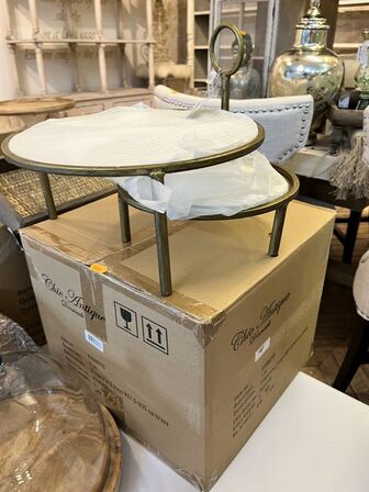 Serveringsfad i glas CHIC ANTIQUE 27,5x35 cm.