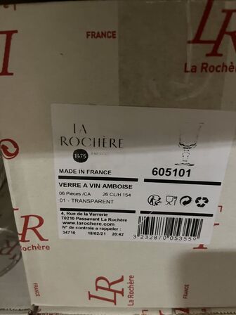 6 ks. Div. Glas LA ROCHERE
