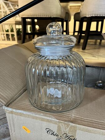 5 stk. Glasbeholder m. Låg CHIC ANTIQUE