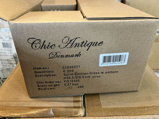 24 stk. Glas CHIC ANTIQUE